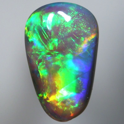 SOLID SEMI BLACK OPAL Neon rainbow rolling flashes